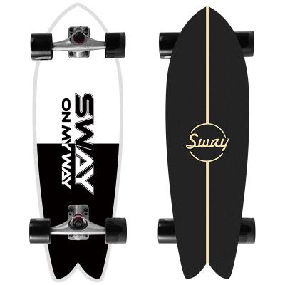 China Adult Canadian Swing C4 7Layer Maple Deck 4 Wheels Surf Carve Cruiser Skateboard With G-Truck Surfskate for sale