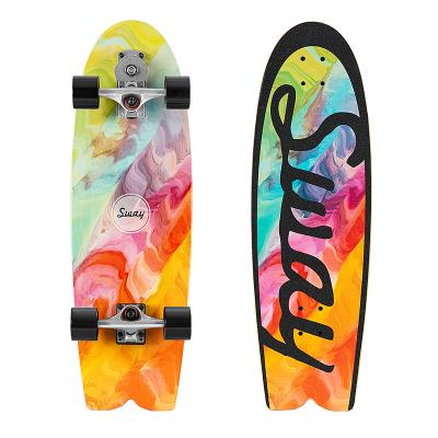 China Adult SWING The Latest Sandpaper Truck Color Style S7 Popular Land Surfboard for sale