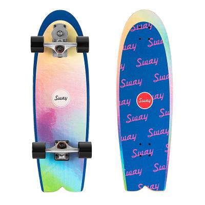 China Popular Swing 32 Inch Adult Truck S7 Carver Wooden Deck Outdoor Land 7 Ply Wooden Surfboard Skateboard for sale