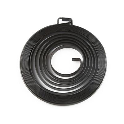 China Customization Car Seat Roller Wholesale Flat Steel Spiral Constant Force Scroll Spring Black Coil for sale