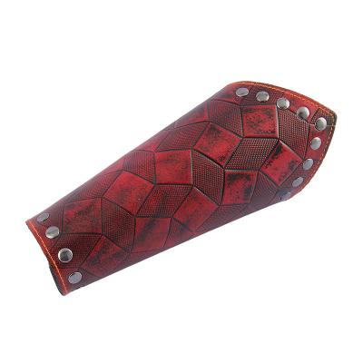 China Hunting Self-adjustable Leather Arm Protector Archery Accessories Shooting Traditional Shooting Arm Guard for sale