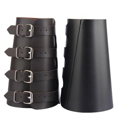 China Hunting Wholesale PU Belt Medieval Sports Buckle Leather Arm Guard for sale