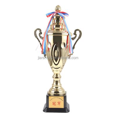 China Metal+plastic Excellent Employees Award Annual Meeting Gold Cup Trophy Children's Games Creative Metal Trophy Competition Champion for sale