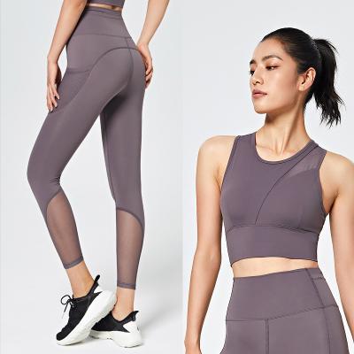 China 2021 Hot Sale Women's Workout Yoga Suit Legging Breathable Fitness Sets Sports Bra And Shorts Yoga Set for sale