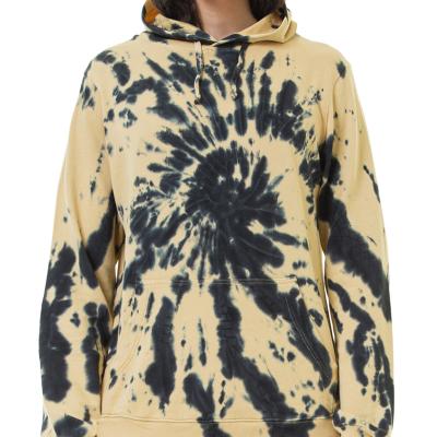 China Cool Casual Tie Dye Street Style Sweatshirt Sweaters Anti-wrinkle Waist Quality Unisex 100% Cotton Pullover Hoodie for sale