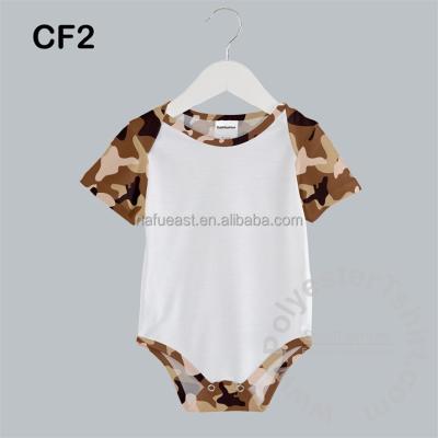 China Great For Free Shipping Sublimation Camouflage Baby Bodysuit Polyester Cotton-feeling Wrap Neck Short Sleeves for sale