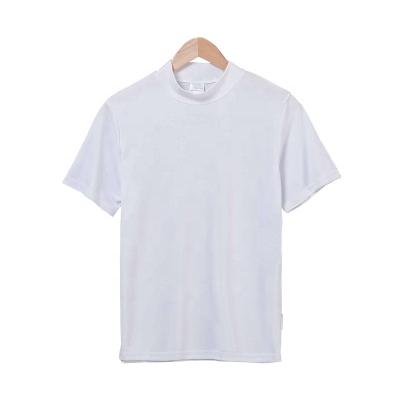 China Soft Heavy Duty Anti-pilling Polyester Short Sleeve T-Shirt High Neck T Shirt For Sublimation Blank for sale