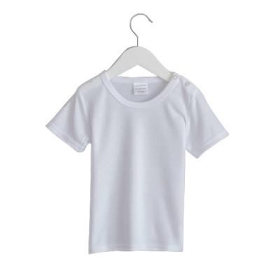 China Blank Sublimation Baby T-Shirt Anti Shrink With Snaps Short Sleeves for sale