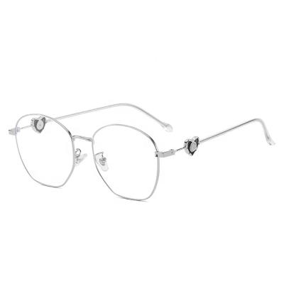 China Fashionable Heart Glasses DL Glasses Anti blueblocking Optical Glass DLL100307 Light Blue Metal Frame Anti Blue Light for sale