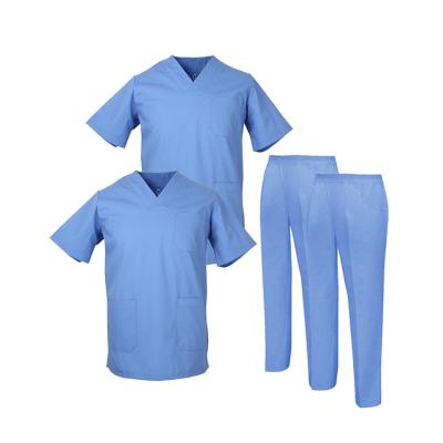 China Spandex Plus Hospital Size 4 Way Stretch Scrubs For Women And Men V-Neck Hospital Uniform Sets Medical Hospital Use for sale