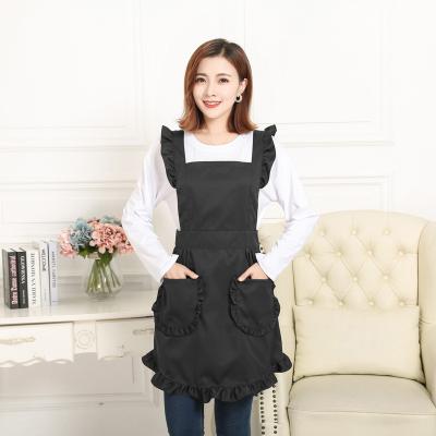 China SANITARY Wholesale Custom Vintage Style Women Apron With Pockets Women Apron With Ruffle for sale