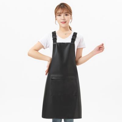 China COW Bbq Brown SANITARY Women Cooking Leather Waist Logo Apron Kitchen Apron for sale