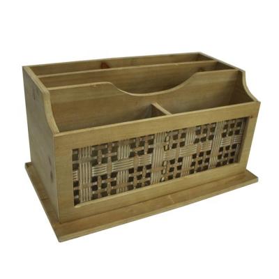 China Handmade modern muti-slot mesh office file rack wooden supplies desk organizer for sale