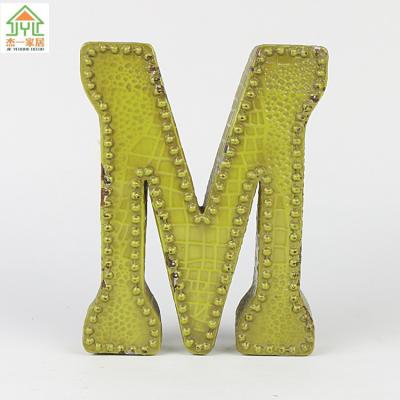 China Modern China Design 3D Large Decoration Metal Wall Special Letter M for sale