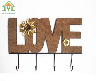 China Large China Love Design Wall Hanging Metal Alphabet Letter with Hook for Decoration for sale