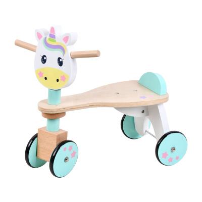 China Learn Walking Hot Selling 4 Wheel Wooden Walking Toy Kid Toys Children Wooden Walker Trolley for sale