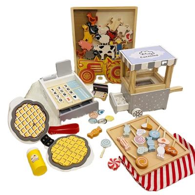 China High Quality Hot Selling Wooden Pretend Play House Game Series For Kids for sale