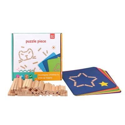 China Building Toy High Quality Educational Solid Wood Blocks Jigsaw Puzzle For Children for sale