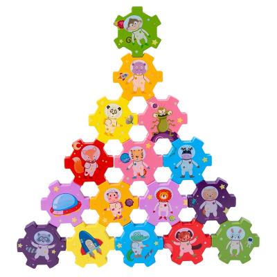 China Hot Selling Eco - Friendly Fun Game Wooden Stacking Blocks For Kids for sale