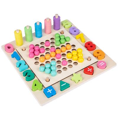 China 100% Eco-Friendly Hot Selling Montessori Wooden Toys Clips Beads Fishing Toys Multi-Functional Play Toys Kids Early Learning Educational Gift for sale