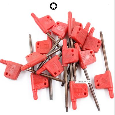 China TGS013 Plastic Flag Hex Plum Blossom T6T7T8T9T10T15T20 Torx Screwdriver For Tool Holder for sale