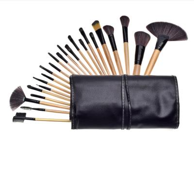 China TGM001 24 pcs brochas maquillaje make up brushes TGM001 cosmetic black makeup brush set for sale