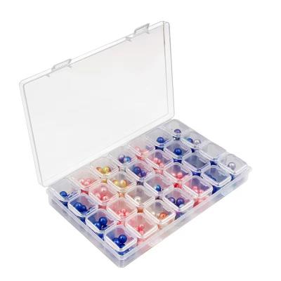 China 28 Slots Disposable Adjustable Plastic Storage Box Storage Box Case For Jewelry Embroidery Craft Bead Pill Holder Storage Tool for sale