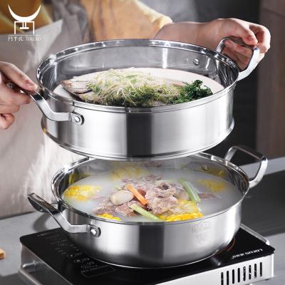 China Sustainable Luxury Multi Purpose Steamed Hot Pot Double Layered Hot Pot Cooker for sale