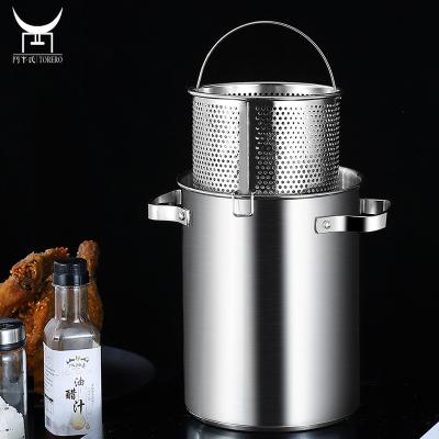 China Sustainable Vegetable Steamer Cooking Frying Pots With Basket And Lid Stainless Steel Asparagus Pasta Cookware Perforated Broth Pot for sale