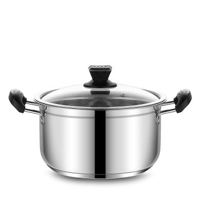 China Sustainable Chinese Restaurant Soup Cook Pot 304 Stainless Steel Compound Bottom Mini Pot for sale