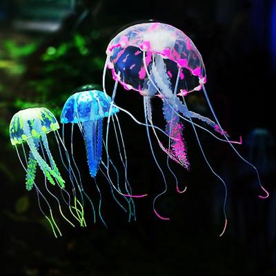 China Viable Decoration Simulation Fluorescent Landscape Aquarium Jellyfish Aquarium Jellyfish Luminous Fluorescent Floating Jelly for sale