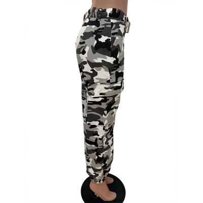 China 2021 New Summer Sustainable Ladies Camouflage Sports And Leisure Women's Pants for sale