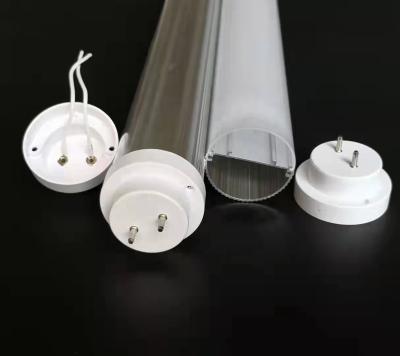 China T12 lamp tube shell diameter 38mm T12 antique aluminum+PC lamp shell for sale