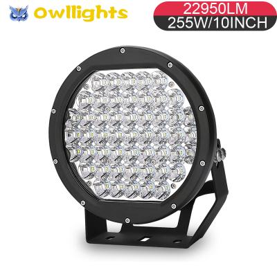 China Auto Spare Parts Car 4x4 10 Inch 255w LED Offroad Driving Light For SUV UTV 4x4 255w LED 10 Inch Spotlight for sale