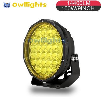 China Car Accessories 9 Inch Led Headlight Auto Parts 4wd 9 Inch 96w 160w Round Led Driving Lights For 4x4 9 Inch for sale