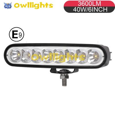 China Hot Sale IP68 9-32v LED Driving Light, 40w LED Truck Light, 12v LED Work Light For ATV 6inch 40w LED Lightbar 4x4 Bull Bar 6