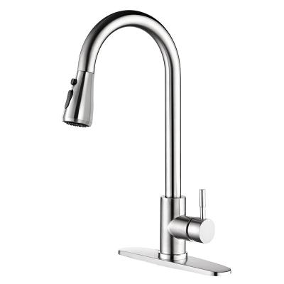 China Pull Out 360 Jet Gold Pull Down 304 Stainless Steel Kitchen Mixer American Tap Water Faucets Pull Down Faucet for sale