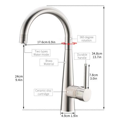 China Thermostatic Faucets Hot And Cold Copper Kitchen Faucet Stainless Steel Basin Wash Basin Wash Sink Rotatable Mixing Faucet for sale