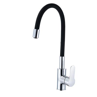 China Thermostatic Faucets Stainless Steel Flexible Neck All Direction Rotating Faucet Mixer Black Kitchen Faucet for sale