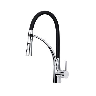 China New Design Thermostatic Faucets Commercial 360 Degree Swivel Single Handle Flexible Pull Down Sprayer Kitchen Faucet Grifos De Cocina for sale