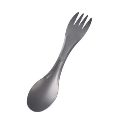 China Outdoor Camping Picnic Spoon Tableware Titanium Titanium Fork Ultralight Pure Titanium Spork OD0388 for sale