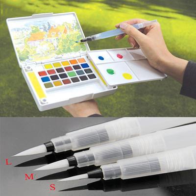 China Glitter Water Brush Ink Refillable Pen for Color Calligraphy Painting Illustration Office Stationery for sale