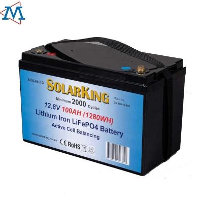 China Power tools 12.8V 100AH ​​(1280WH) lithium iron phosphate battery electric vehicle truck rv boat lithium battery for sale