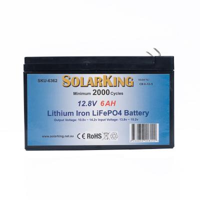 China Car Solar Power Boat 12V 6Ah LiFePO4 Wind Power RV Rechargeable Lithium Battery Pack For 100w Power Car Toy Led for sale