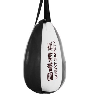 China Hanging type martial arts gym leather design kick boxing sandbag suspension teardrop shaped martial arts sandbag for sale