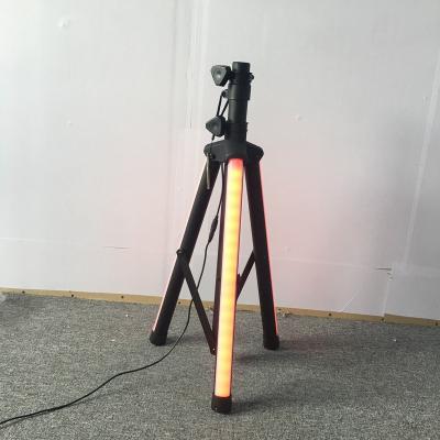 China Adjustable LED Speaker Stand Light Outdoor Use Tripod Steel Speaker Stand for sale