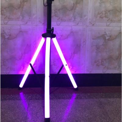 China New Design Luminous Colorful Removable Tripod Lighting Standard DJ Speaker Stand for sale