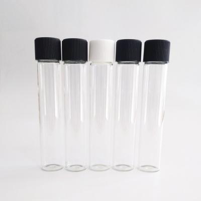 China Cosmetic Glass Preroll Glass Tube With Custom Logo And Child Resistant Lid Printing For Packaging Tubes 22*115mm 20*120mm Preroll Tube for sale