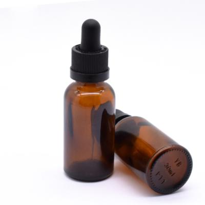 China 30ml Child Resistant Amber Packaging Tincture Dropper Glass Bottle For Essential Oil Packaging for sale