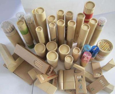 China Custom Recycled Paper Materials Eco-friendly Handmade Paper Tube Packaging High Quality Logo Packaging for sale